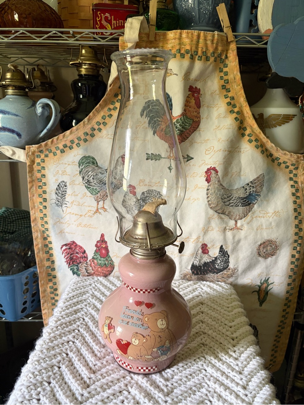 Vintage Kaadan Teddy Bear Oil Lamp - Unbranded
